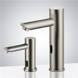 Fontana Motion Sensor Faucet & Automatic Sensor Liquid Soap Dispenser Brushed Nickel