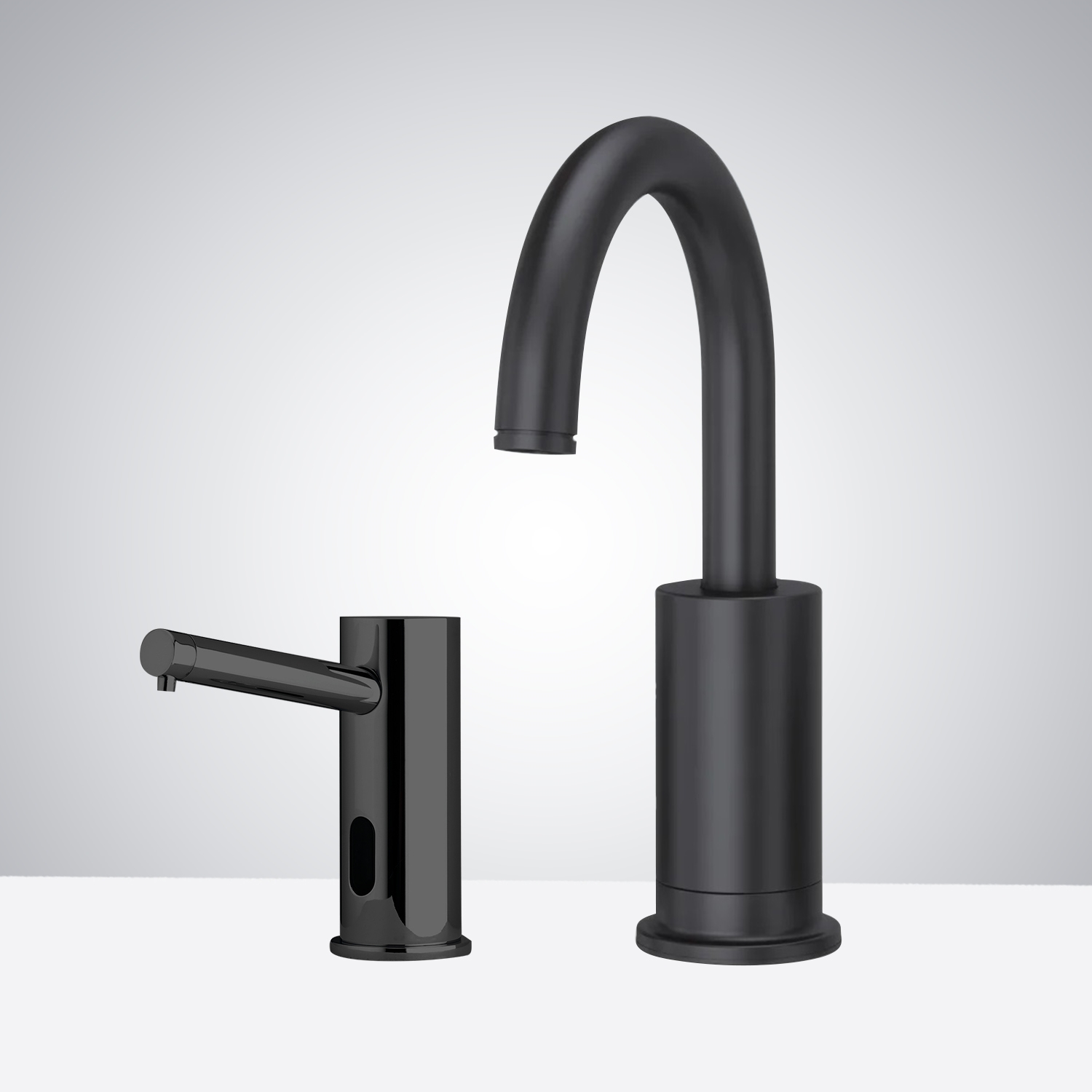 Fontana Dax Oil Rubbed Bronze Commercial Touchless Motion Sensor Faucet & Deck Mount Automatic Liquid Soap Dispenser for Restrooms