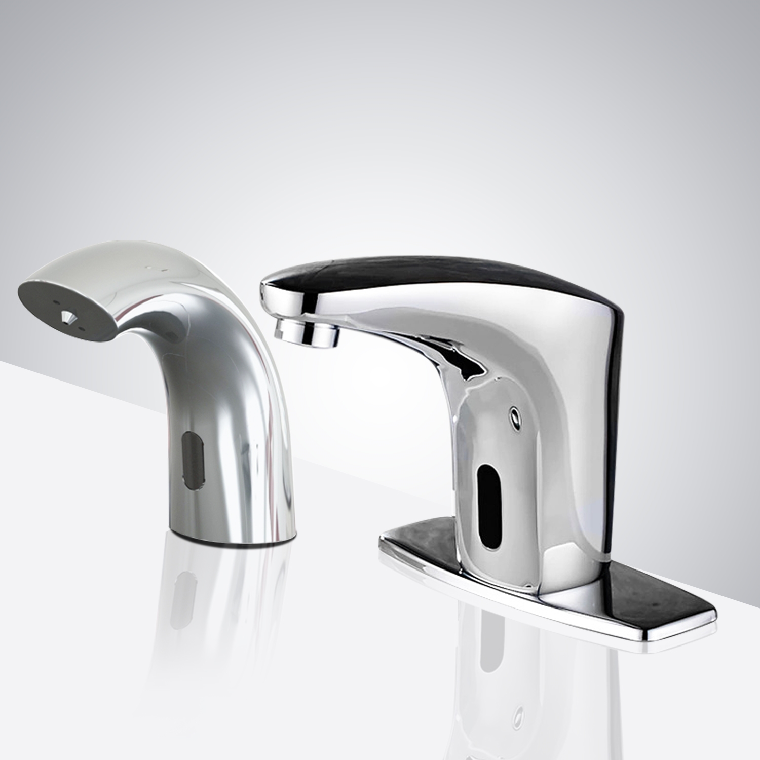 Fontana Creteil Touchless Motion Sensor Faucet & Automatic Liquid Soap Dispenser for Restrooms in Chrome Finish