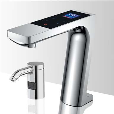 Fontana Lyon  Digital Screen Motion Sensor Faucet & Automatic Liquid Soap Dispenser for Restrooms