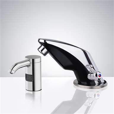 Fontana Verona  Temperature Control Chrome Motion Sensor Faucet & Automatic Soap Dispenser for Restrooms