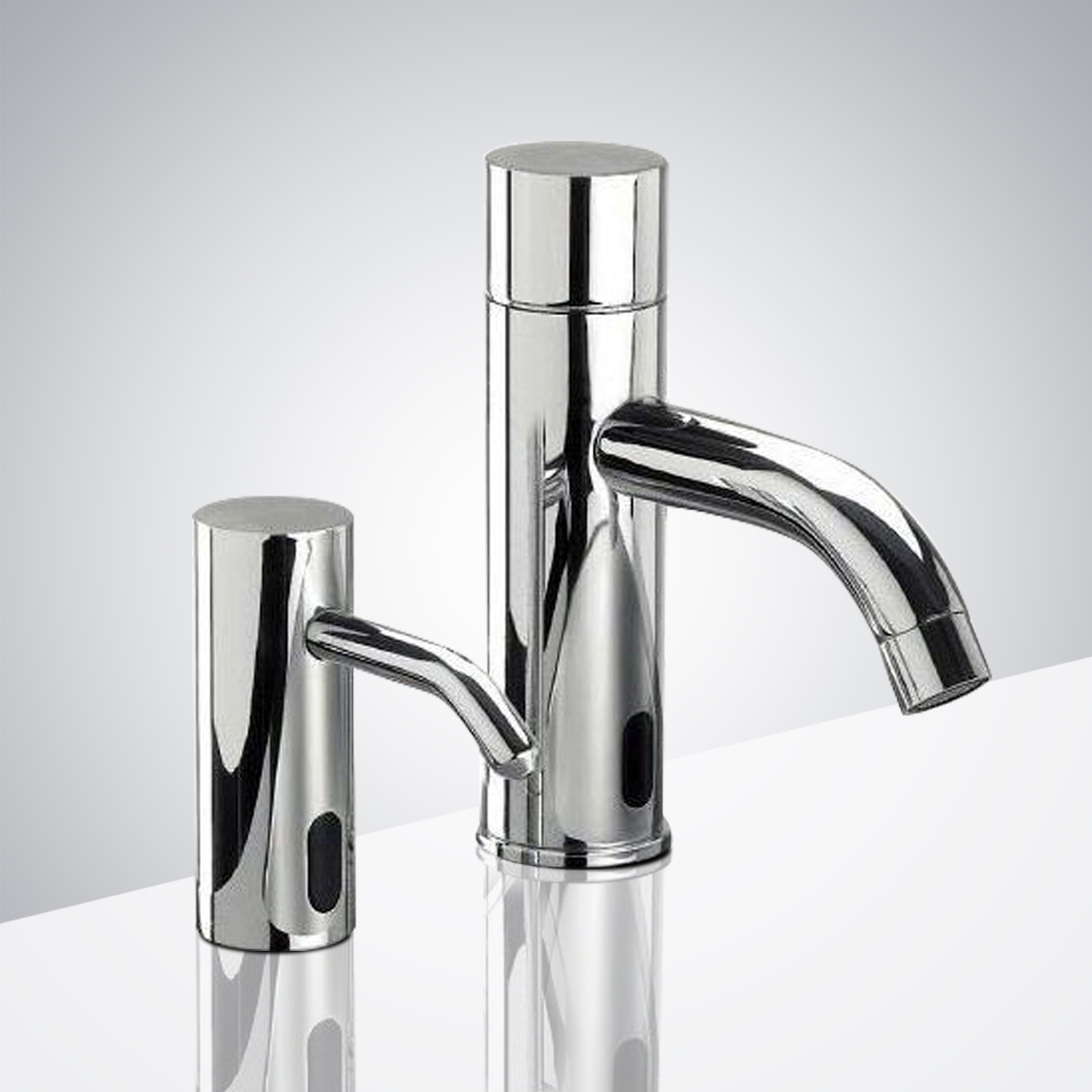 Fontana Sénart Deck Mount Commercial Motion Sensor Faucet & Automatic Soap Dispenser for Restrooms