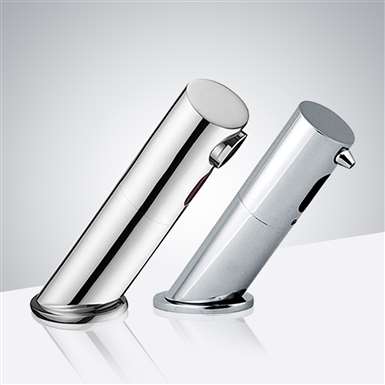 Fontana Freestanding Automatic Commercial Sensor Faucet & Automatic Soap Dispenser in Polished Chrome