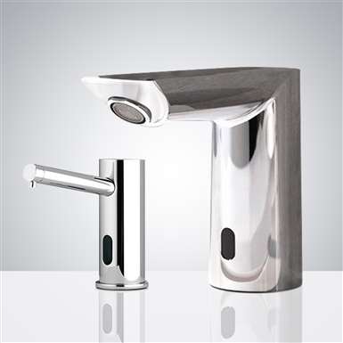 Fontana Cholet Commercial Infrared Motion Sensor Faucet & Automatic Soap Dispenser for Restrooms
