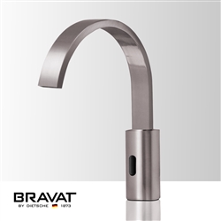 Bravat Commercial Automatic Brushed Nickel Finish Deck Mounted Motion Sensor Faucet