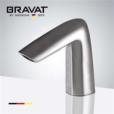 Bravat Commercial Deck Mount Brushed Nickel Automatic Sensor Faucet