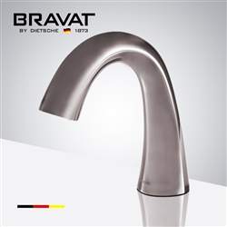 Bravat Brushed Nickel Finish Commercial Automatic Electronic Sensor Faucet