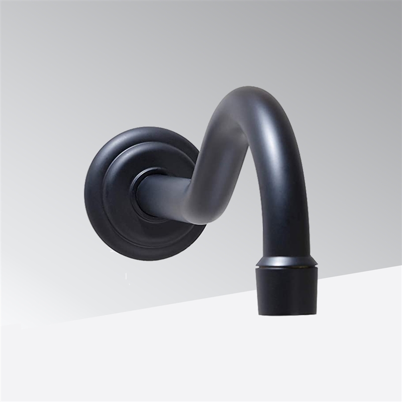 Black Wall Mount Commercial Bathroom Touchless Faucet