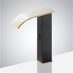 Fontana Black and Gold Tall Waterfall Automatic Smart Sensor Faucet