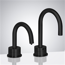 Fontana Bavaria Matte Black Motion Sensor Faucet & Deck Mount Soap Dispenser For Restrooms