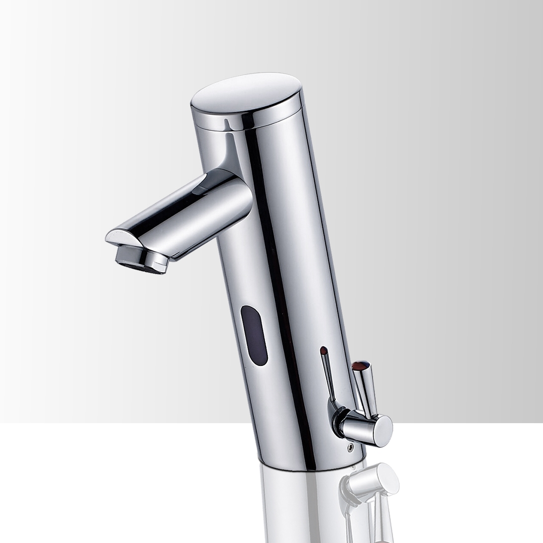 Fontana Sierra Commercial High Quality Touchless Automatic Sensor White Sink Faucet