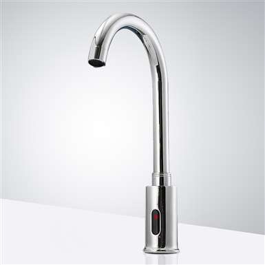 Fontana Milan Chrome Goose Neck Commercial Automatic Sensor Faucet