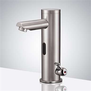 Fontana Brushed Nickel  Temperature Control Automatic Sensor Faucet with Built-In Mixing Valve