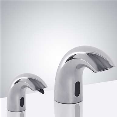 Fontana Peru Chrome Finish Dual Automatic  Sensor Faucet And Soap Dispenser