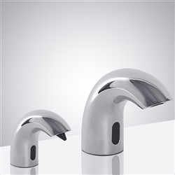 Fontana Peru Chrome Finish Dual Automatic Commercial Sensor Faucet And Soap Dispenser