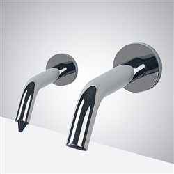 Fontana Reno Chrome Finish Wall Mount Dual Automatic Commercial Sensor Faucet And Soap Dispenser