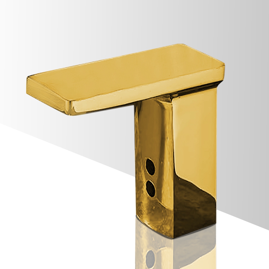 Gold Plated Contemporary touchless bathroom faucets