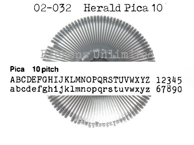 Adler Royal Grp 02-032 Herald Pica 10 Printwheel