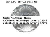 Adler Royal Grp 02-645 Carol Pica 10 Printwheel