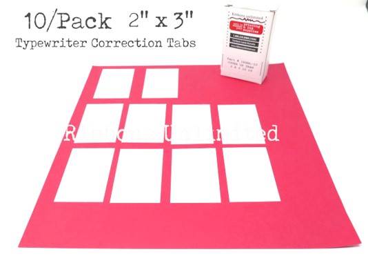 1ESBL 10 Cover Up Tabs 10 Pack 2X3