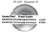 Adler Royal Grp 23 645 Courier 10 Printwheel