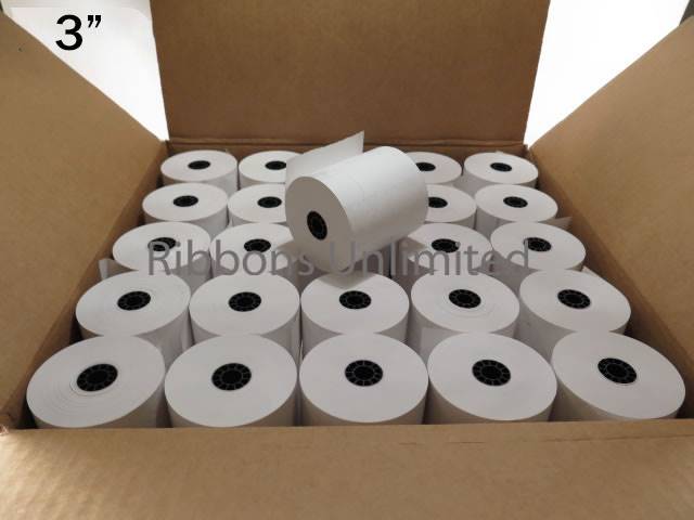 3 X 3 160 feet 1-Ply Paper Rolls 50CT