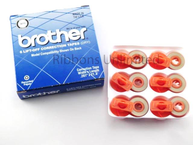 3015 Brother 50 Lift Off Correction Tape 6PK