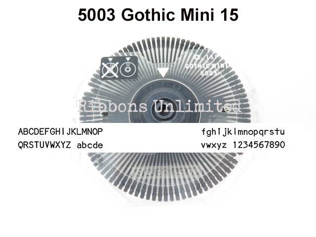 Silver Reed 5003 Gothic Mini 15 Printwheel