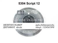 Silver Reed 5304 Script 12 Typewriter Printwheel
