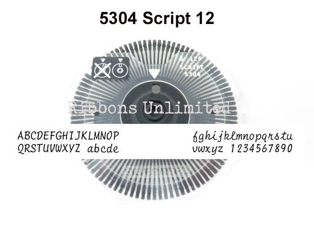 Silver Reed 5304 Script 12 Typewriter Printwheel