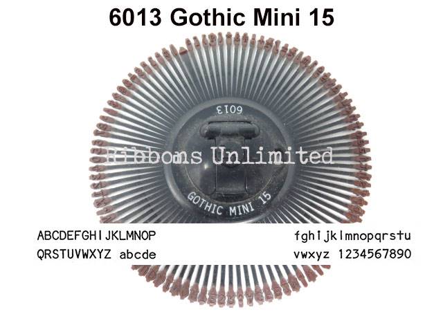 Silver Reed 6013 Gothic Mini 15 Printwheel