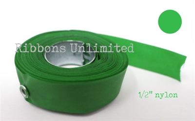 70GN 1/2 X13 Yds Green Nylon Ribbon With Eyelets