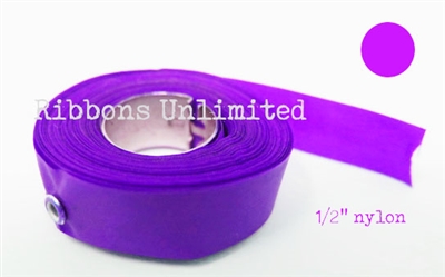 70PU 1/2 X13Yds Purple Nylon Ribbon With Eyelets