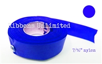 71BL 7/16 X9 Yds Blue Nylon Ribbon W/Eyelets