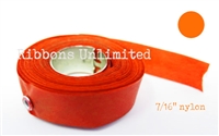 71OR 7/16 X9 Yds Orange Nylon Ribbon W/Eyelets