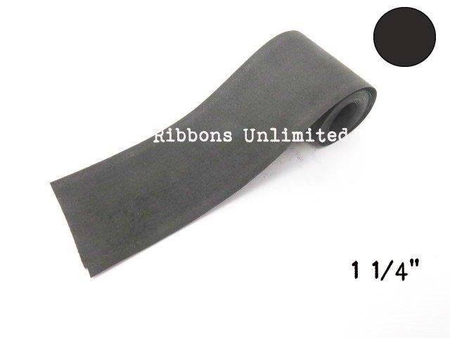 80BK 1 1/4 X2 Yds Black Nylon Ribbon