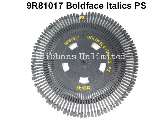 Xerox 9R81017 Boldface Italic PS Printwheel