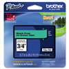 Brother TZE741 Label Maker Tape 3/4" TZE 18MM Black Lettering On Green Tape