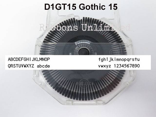 Panasonic Compatible D1GT15 Gothic 15 Printwheel