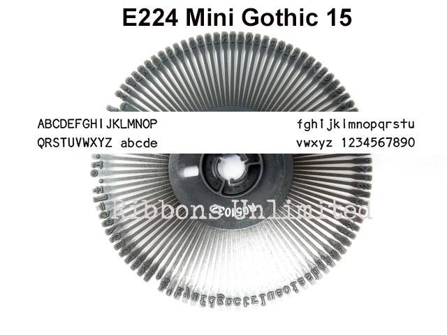 Nakajima E224 Genuine Mini Gothic 15 Printwheel