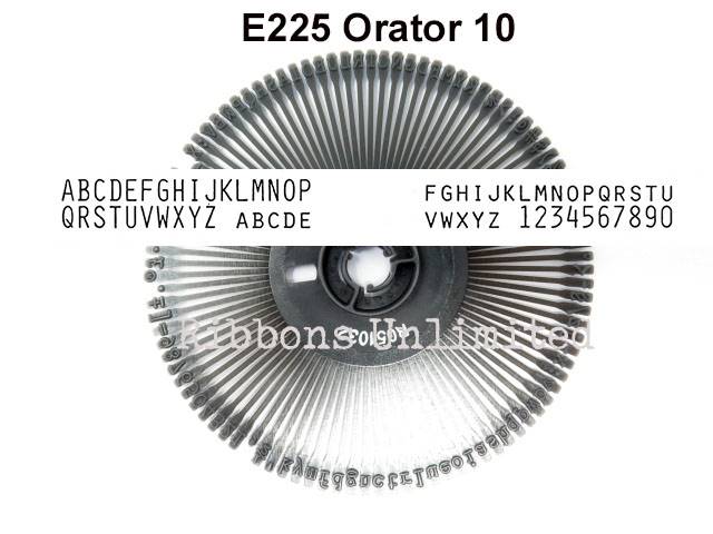 Nakajima E225 Genuine Orator 10 Printwheel