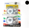 Casio 6mm 1/4 Black print on White Tape 2PK