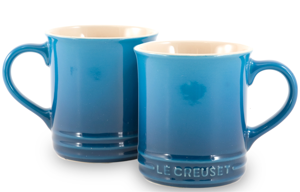 Le Creuset 13 oz. Set of 4 Artichaut Heritage Mugs
