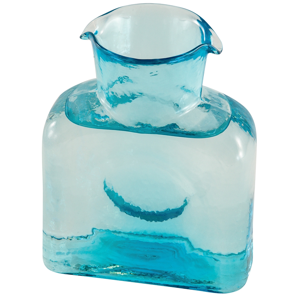 Blenko 384 Water Bottle Glass Ice Blue Vase