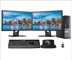 Dell Optiplex 9020 Desktop Bundle with 2 Monitors, Keyboard, Mouse, and Mousepad from Aventis Systems