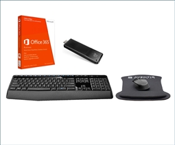Intel Compute Stick Portable PC Bundle with HDMI, Office 365, Wireless Keyboard, Mouse, and Gel Mousepad from Aventis Systems