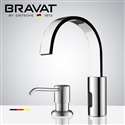 Fontana Commercial Chrome Automatic Sensor Faucet with Manual Soap Dispenser