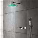 LED Color Changing Shower Head - Shower Head Sizes 8", 10" and 12"