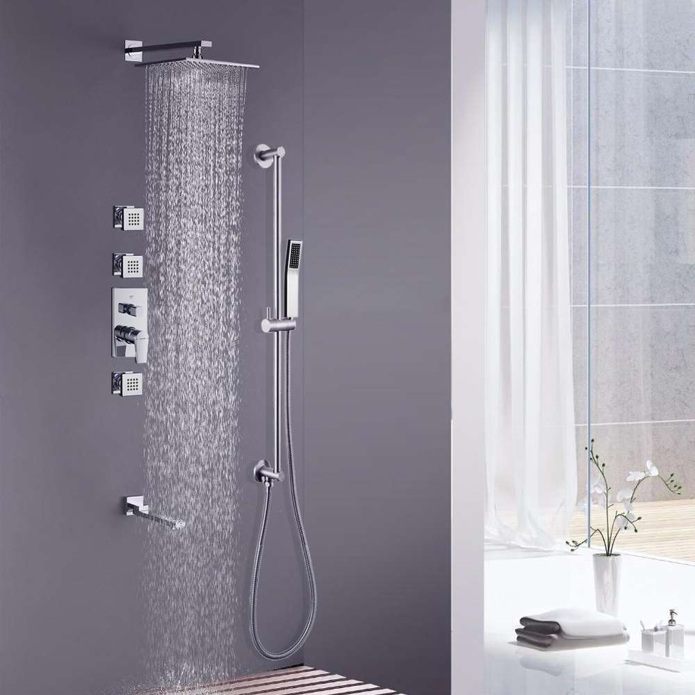 Thermostat shower system shower fitting rain shower massage shower set with  hand