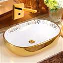 Fontana Vessel Sink and Gold Wall Mount XT5 Touchless Motion Sensor Faucet Combo